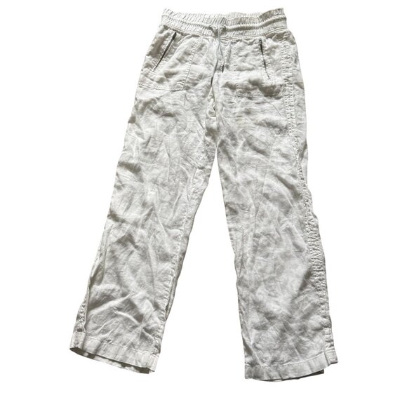 Athleta Straight Leg Pants Women's Size 8/T White Minimalist Stretch Everyday - Picture 2 of 12